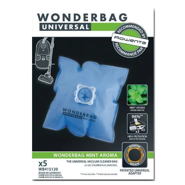CONJ. 5 WONDERBAGS FRESH LINE MENTA UNIV. ANT. BACT. ROWENTA  - WB415120