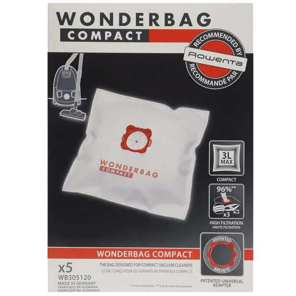 CONJ. 5 WONDERBAGS COMPACT UNIV. ANT. BACT. ROWENTA  - WB305120