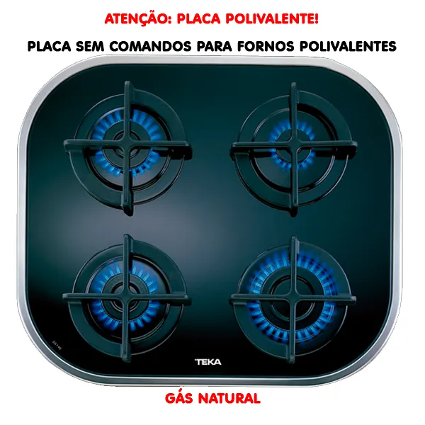 PLACA ENCASTRAR TEKA - CG.1 4G AI AL INOX - G. NAT