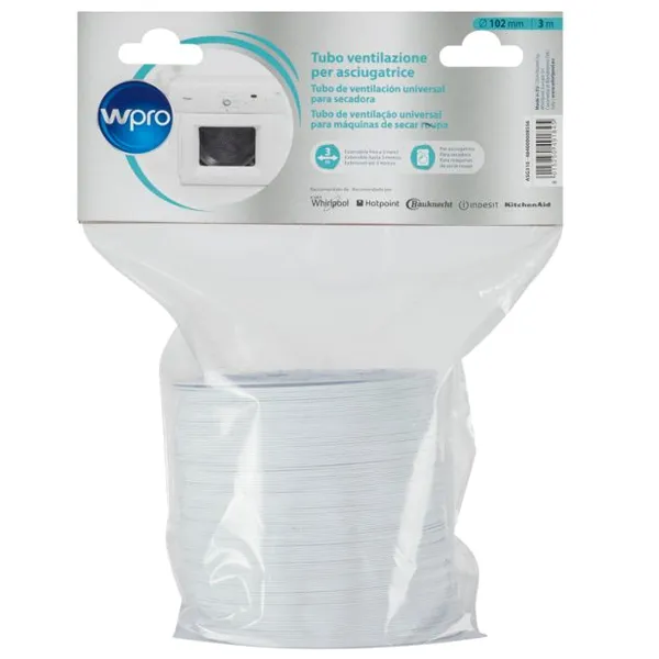 MANGUEIRA DE VENTILAÇÃO P/ SECADOR DE ROUPA WPRO - ASG310